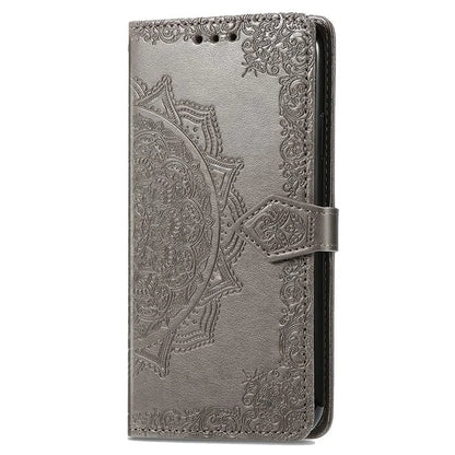 For Samsung Galaxy S24 Ultra Case Wallet Leather Cover Embossed Mandala Pattern
