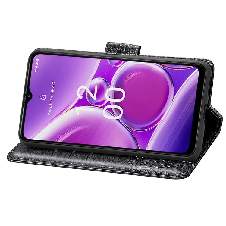 For Nokia G42 Leather Case Butterfly Pattern Phone Stand Cover