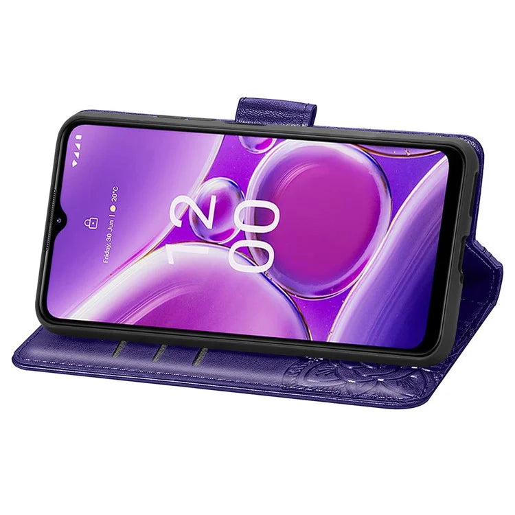 For Nokia G42 Leather Case Butterfly Pattern Phone Stand Cover
