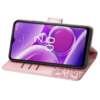 For Nokia G42 Leather Case Butterfly Pattern Phone Stand Cover