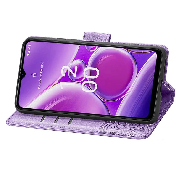 For Nokia G42 Leather Case Butterfly Pattern Phone Stand Cover