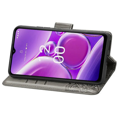 For Nokia G42 Leather Case Butterfly Pattern Phone Stand Cover