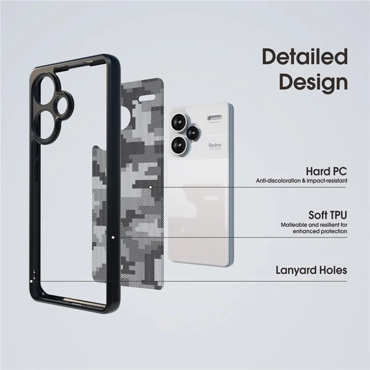 IBMRS For Xiaomi Redmi Note 13 Pro+ 5G Cases Cell Phone Cover Anti-Scratch TPU+PC Shell