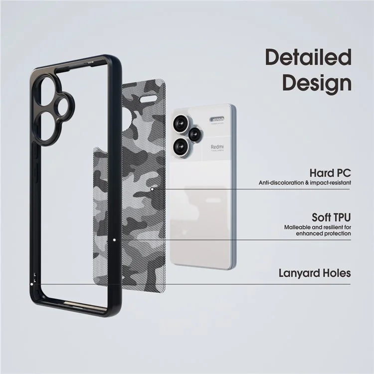 IBMRS For Xiaomi Redmi Note 13 Pro+ 5G Cases Cell Phone Cover Anti-Scratch TPU+PC Shell