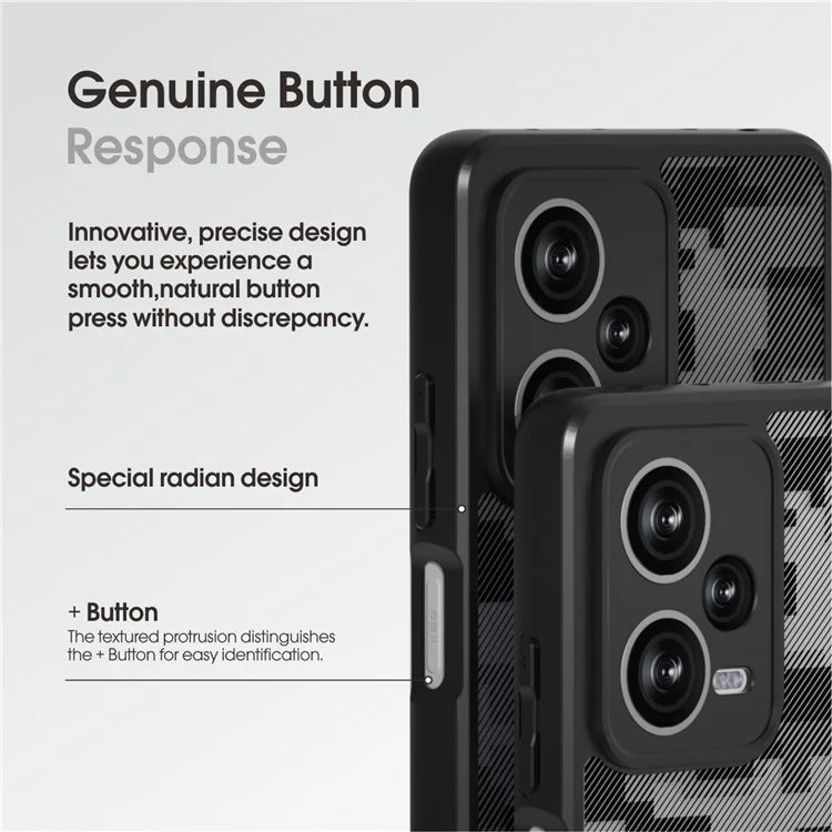IBMRS For Xiaomi Redmi Note 12 Pro+ 5G Cell Phone Case TPU+PC Anti-drop Shell