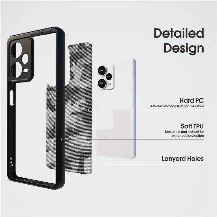 IBMRS For Xiaomi Redmi Note 12 Pro+ 5G Cell Phone Case TPU+PC Anti-drop Shell