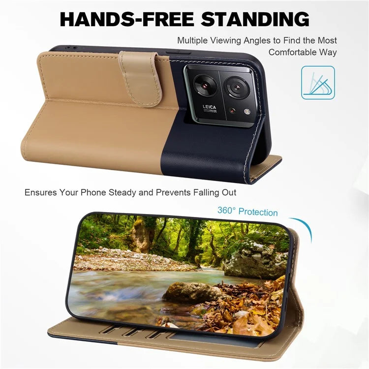 Cartoon Pet Series for Xiaomi 13T / 13T Pro Case Wallet Splicing Leather Cover