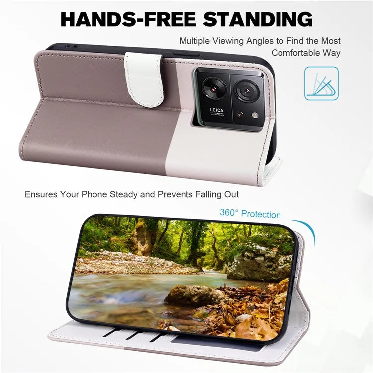 Cartoon Pet Series for Xiaomi 13T / 13T Pro Case Wallet Splicing Leather Cover