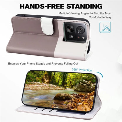 Cartoon Pet Series for Xiaomi 13T / 13T Pro Case Wallet Splicing Leather Cover