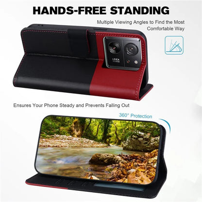 Cartoon Pet Series for Xiaomi 13T / 13T Pro Case Wallet Splicing Leather Cover
