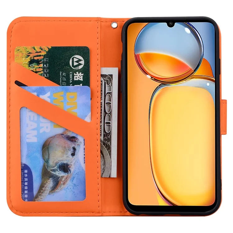 For Xiaomi Redmi 13C 4G / Poco C65 4G Case Cartoon Pattern Wallet Leather Phone Cover