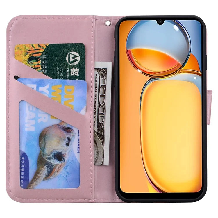 For Xiaomi Redmi 13C 4G / Poco C65 4G Case Cartoon Pattern Wallet Leather Phone Cover