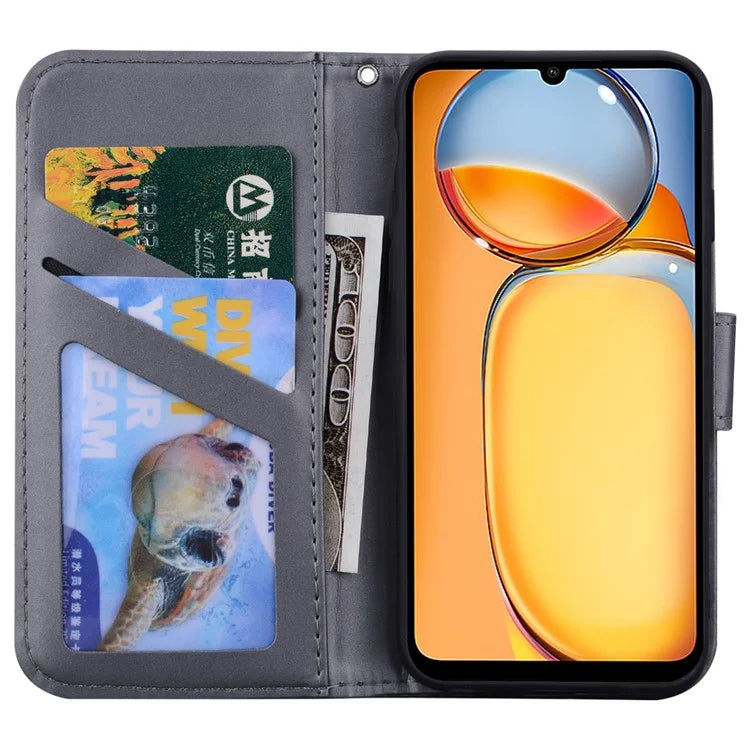 For Xiaomi Redmi 13C 4G / Poco C65 4G Case Cartoon Pattern Wallet Leather Phone Cover