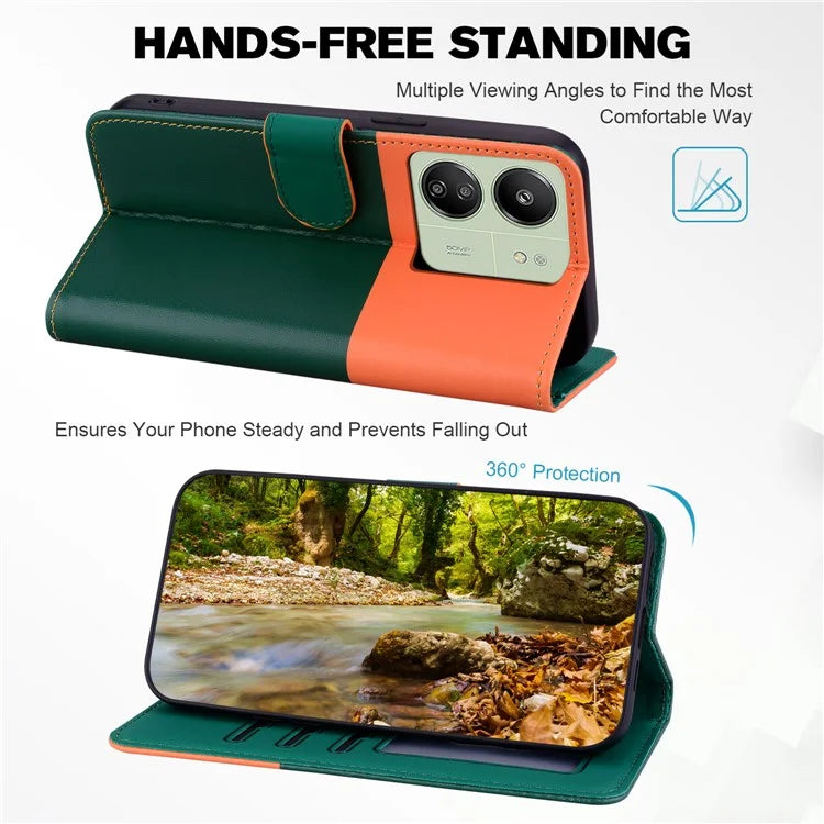 Cartoon Pet Series for Xiaomi Redmi 13C 4G / Poco C65 4G Case Leather Phone Wallet Cover