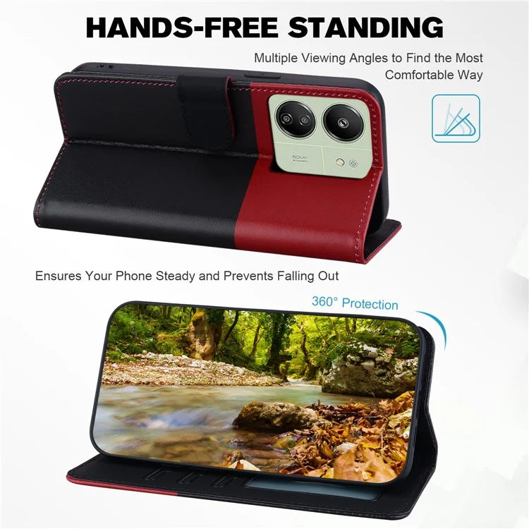 Cartoon Pet Series for Xiaomi Redmi 13C 4G / Poco C65 4G Case Leather Phone Wallet Cover
