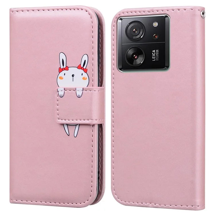 For Xiaomi 13T / 13T Pro Case Wallet Leather Phone Cover Cartoon Pattern Printing