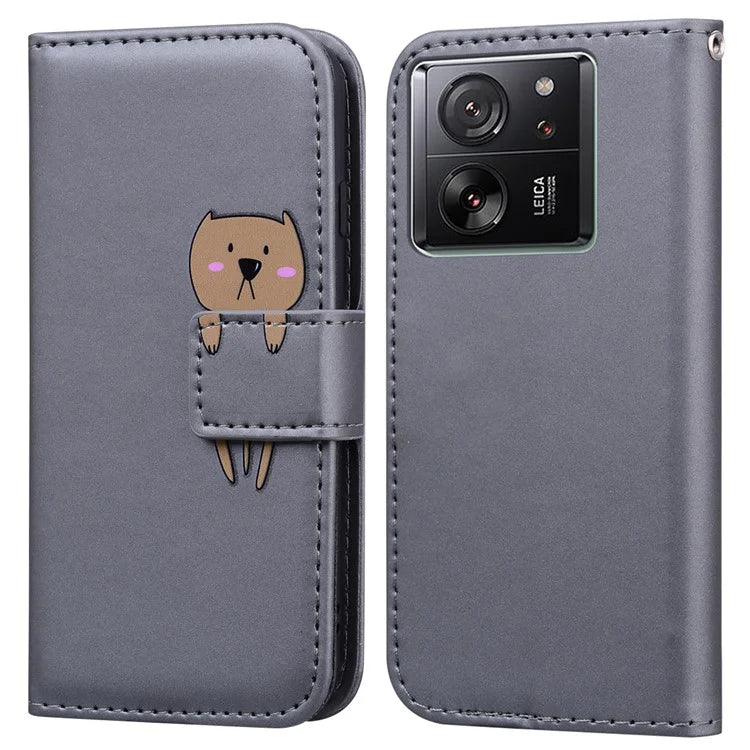 For Xiaomi 13T / 13T Pro Case Wallet Leather Phone Cover Cartoon Pattern Printing
