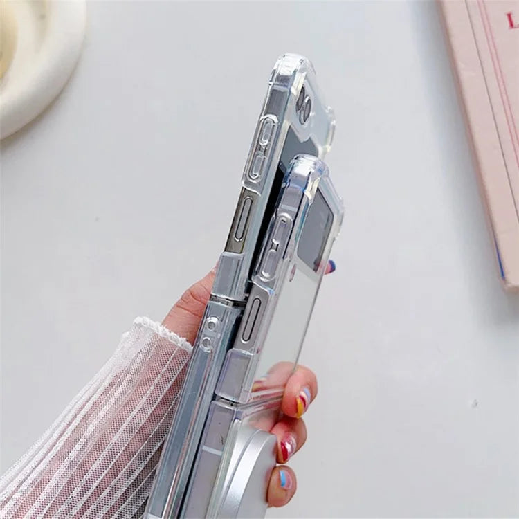 For Samsung Galaxy Z Flip4 5G Magnetic Case Gradient Clear Hard PC Phone Cover