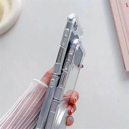 For Samsung Galaxy Z Flip4 5G Magnetic Case Gradient Clear Hard PC Phone Cover