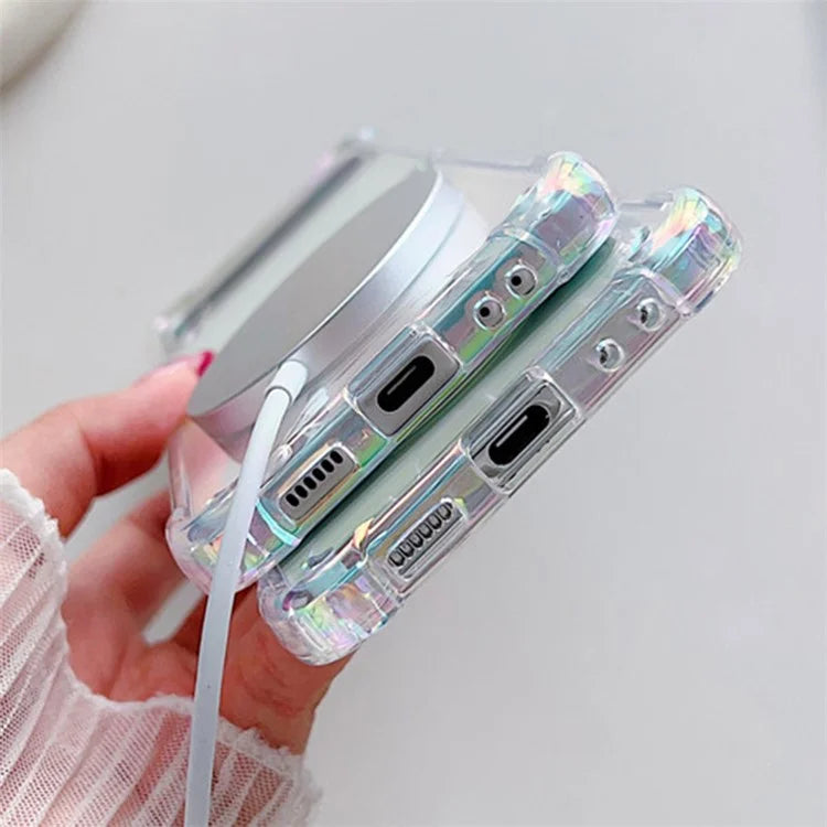 For Samsung Galaxy Z Flip4 5G Magnetic Case Gradient Clear Hard PC Phone Cover