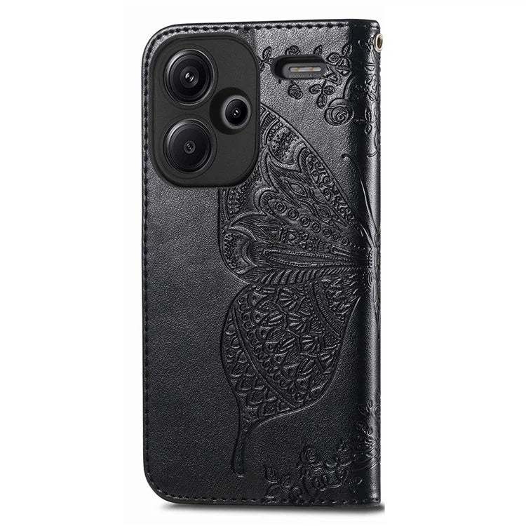 For Xiaomi Redmi Note 13 Pro+ 5G Wallet Case Imprinted Butterfly Pattern PU Leather Phone Cover