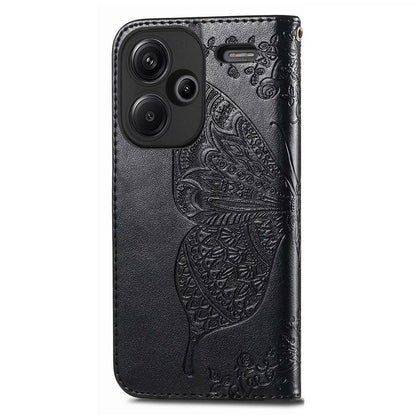 For Xiaomi Redmi Note 13 Pro+ 5G Wallet Case Imprinted Butterfly Pattern PU Leather Phone Cover