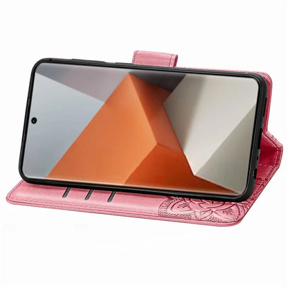 For Xiaomi Redmi Note 13 Pro+ 5G Wallet Case Imprinted Butterfly Pattern PU Leather Phone Cover