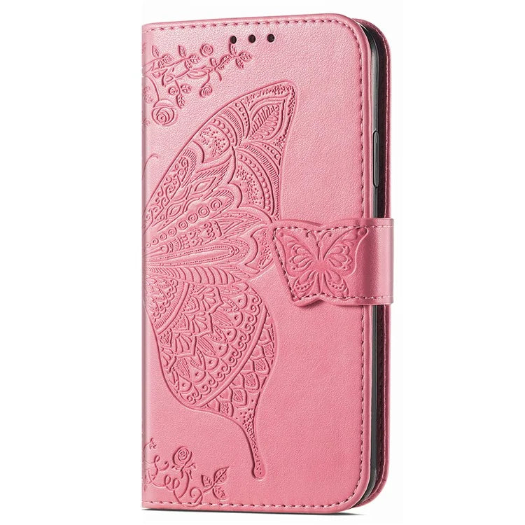 For Xiaomi Redmi Note 13 Pro+ 5G Wallet Case Imprinted Butterfly Pattern PU Leather Phone Cover