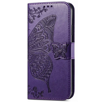 For Xiaomi Redmi Note 13 Pro+ 5G Wallet Case Imprinted Butterfly Pattern PU Leather Phone Cover