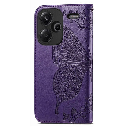 For Xiaomi Redmi Note 13 Pro+ 5G Wallet Case Imprinted Butterfly Pattern PU Leather Phone Cover