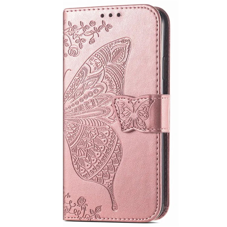 For Xiaomi Redmi Note 13 Pro+ 5G Wallet Case Imprinted Butterfly Pattern PU Leather Phone Cover