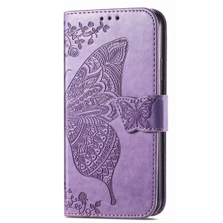 For Xiaomi Redmi Note 13 Pro+ 5G Wallet Case Imprinted Butterfly Pattern PU Leather Phone Cover