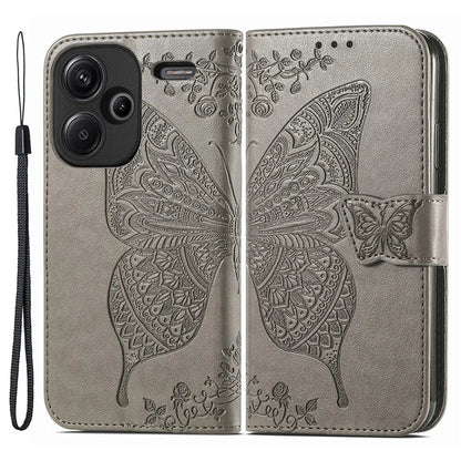 For Xiaomi Redmi Note 13 Pro+ 5G Wallet Case Imprinted Butterfly Pattern PU Leather Phone Cover