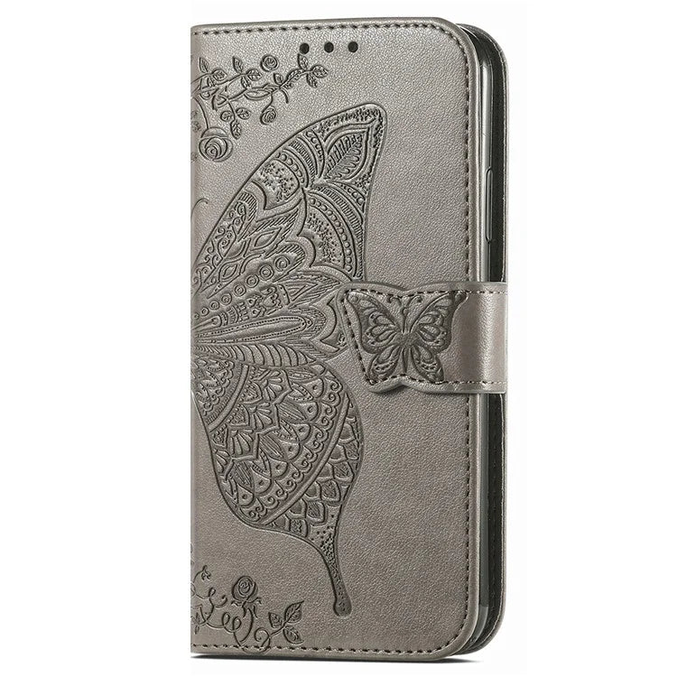 For Xiaomi Redmi Note 13 Pro+ 5G Wallet Case Imprinted Butterfly Pattern PU Leather Phone Cover