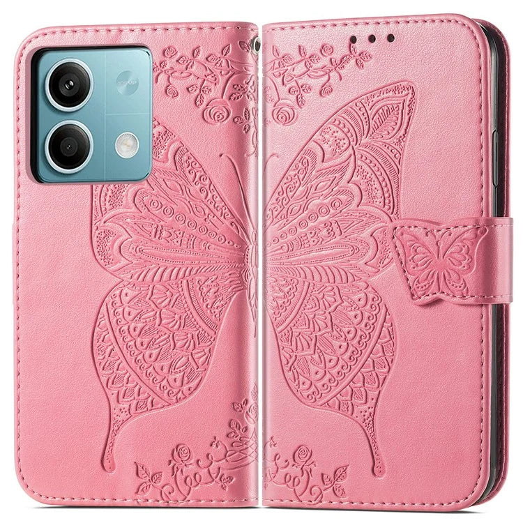 For Xiaomi Redmi Note 13 5G Case Butterfly Pattern Folio PU Leather Stand Phone Cover