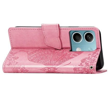 For Xiaomi Redmi Note 13 5G Case Butterfly Pattern Folio PU Leather Stand Phone Cover