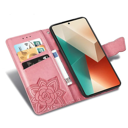 For Xiaomi Redmi Note 13 5G Case Butterfly Pattern Folio PU Leather Stand Phone Cover