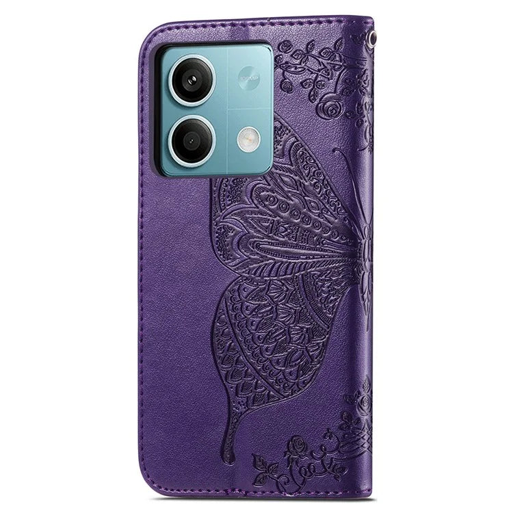 For Xiaomi Redmi Note 13 5G Case Butterfly Pattern Folio PU Leather Stand Phone Cover