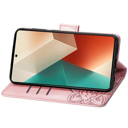 For Xiaomi Redmi Note 13 5G Case Butterfly Pattern Folio PU Leather Stand Phone Cover