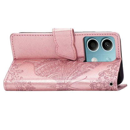 For Xiaomi Redmi Note 13 5G Case Butterfly Pattern Folio PU Leather Stand Phone Cover