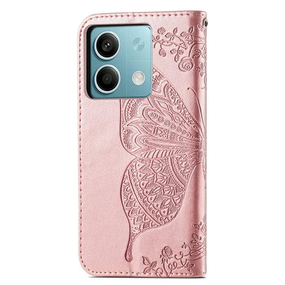 For Xiaomi Redmi Note 13 5G Case Butterfly Pattern Folio PU Leather Stand Phone Cover