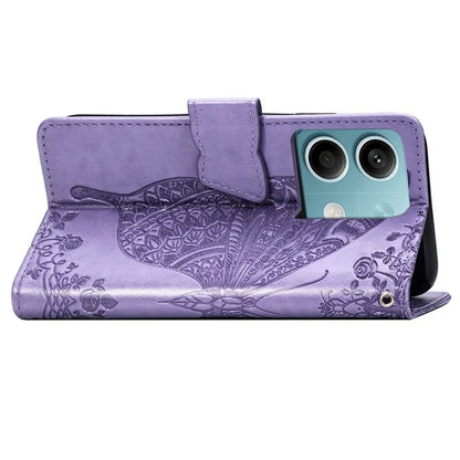 For Xiaomi Redmi Note 13 5G Case Butterfly Pattern Folio PU Leather Stand Phone Cover