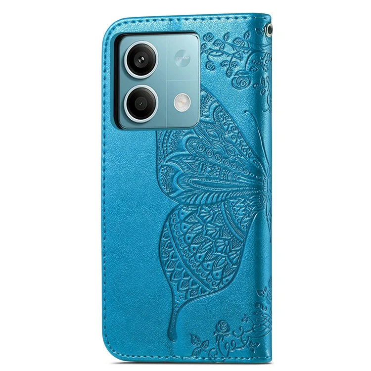 For Xiaomi Redmi Note 13 5G Case Butterfly Pattern Folio PU Leather Stand Phone Cover