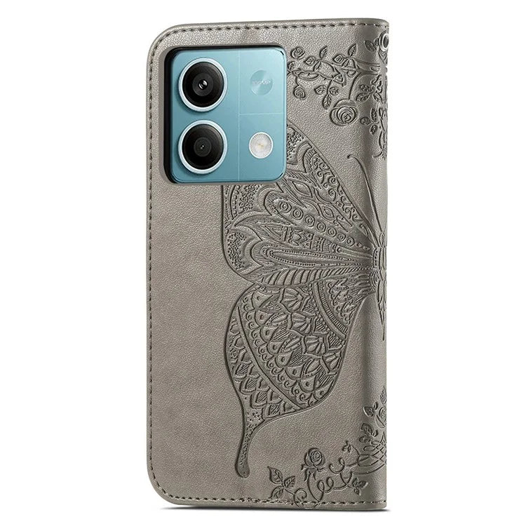 For Xiaomi Redmi Note 13 5G Case Butterfly Pattern Folio PU Leather Stand Phone Cover