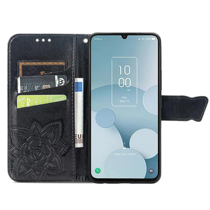 For TCL 40 XL Phone Case Butterfly Pattern Wallet PU Leather Flip Folio Cover