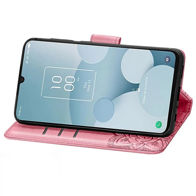 For TCL 40 XL Phone Case Butterfly Pattern Wallet PU Leather Flip Folio Cover