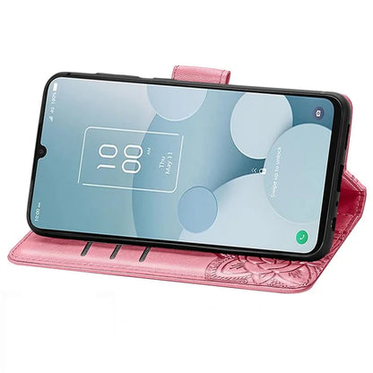For TCL 40 XL Phone Case Butterfly Pattern Wallet PU Leather Flip Folio Cover