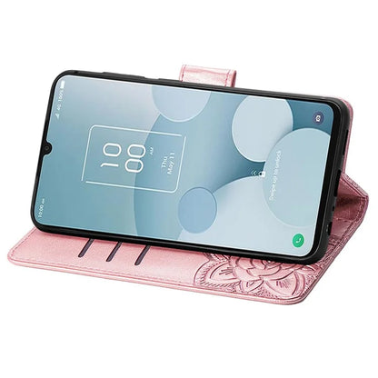 For TCL 40 XL Phone Case Butterfly Pattern Wallet PU Leather Flip Folio Cover