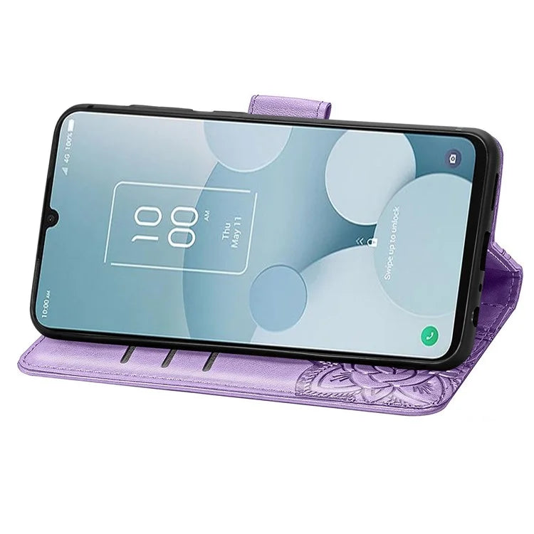 For TCL 40 XL Phone Case Butterfly Pattern Wallet PU Leather Flip Folio Cover