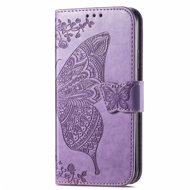For TCL 40 XL Phone Case Butterfly Pattern Wallet PU Leather Flip Folio Cover